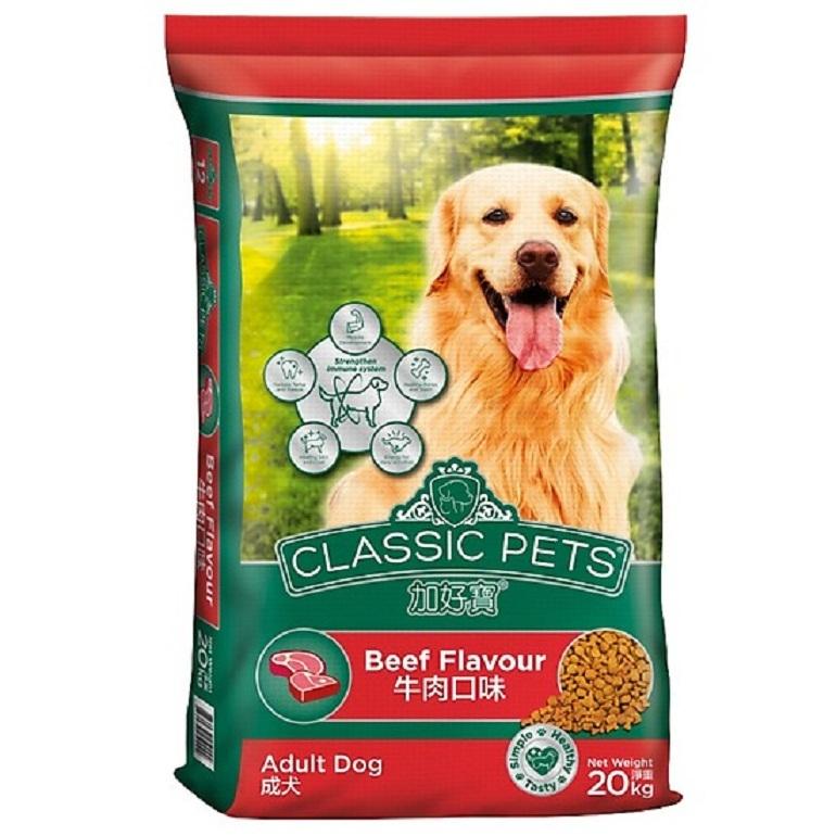 Thức ăn cho chó bao 20kg Classic Pets thương hiệu được nhiều người yêu thích